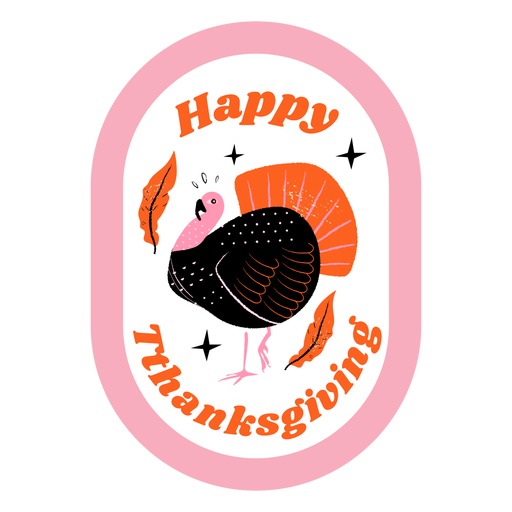 Thanksgiving Truthahn Abzeichen Thanksgiving PNG-Design