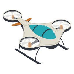 Tricopter drone illustration drone PNG Design