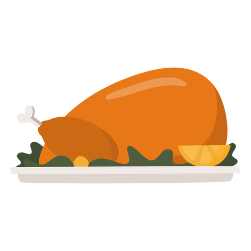 Turkey dish flat thanksgiving PNG Design