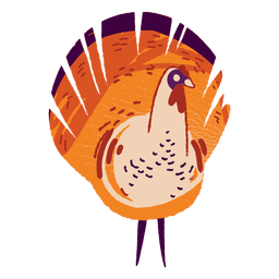 Turkey farm animal textured turkey PNG Design