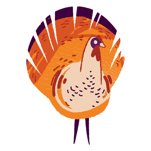 Turkey farm animal textured turkey PNG Design
