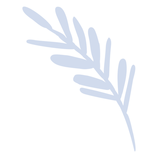 White plant branch flat plant PNG Design