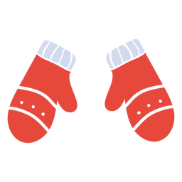 Winter mittens flat mittens flat PNG Design