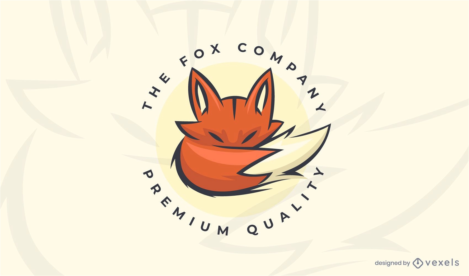 La plantilla de logotipo de empresa fox
