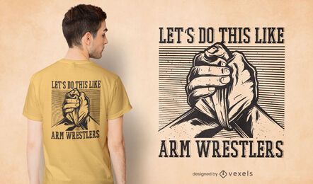 Diseño de camiseta de luchador de brazos Diseño de camiseta de luchador de brazos
