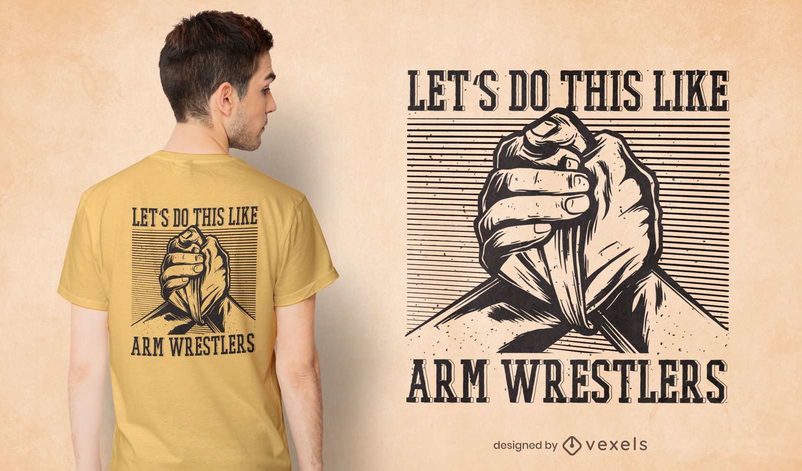 Arm wrestler t-shirt design