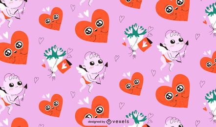 Valentine's day cupid pattern design