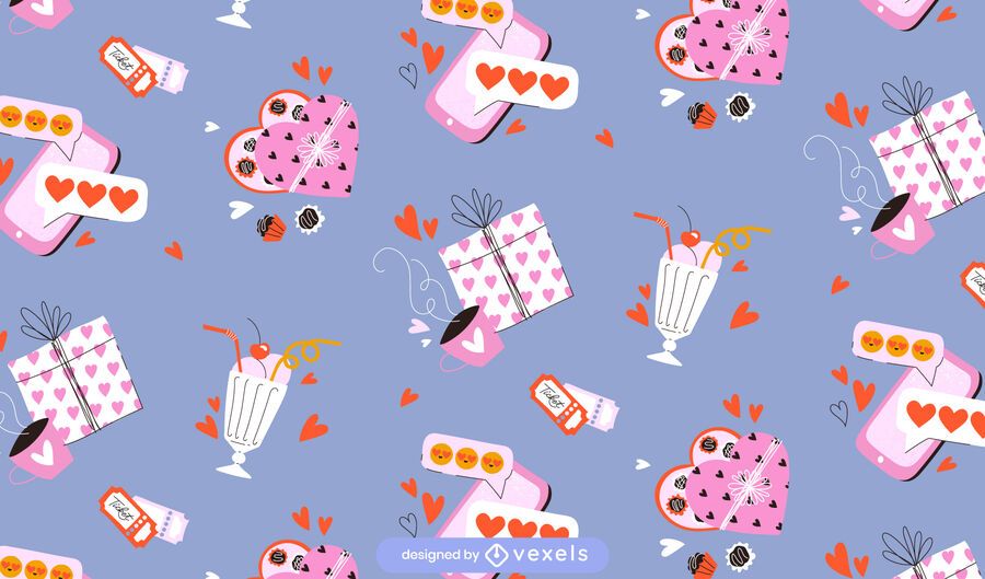 Valentine's day pattern design Valentine's day pattern design