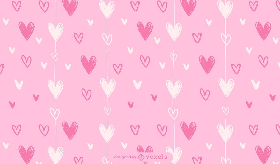 Diseño de patrón de corazones de San Valentín Diseño de patrón de corazones de San Valentín