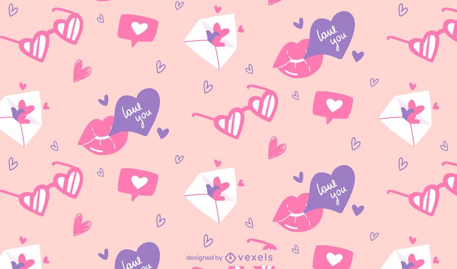 Valentine's day love pattern design Valentine's day love pattern design