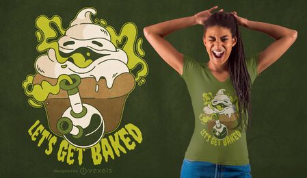 Stoned cupcake t-shirt design Stoned cupcake t-shirt design