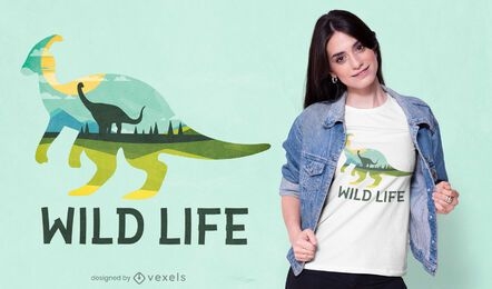 Wild life dinosaur t-shirt design