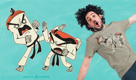 Diseño de camiseta de lucha de café y té.