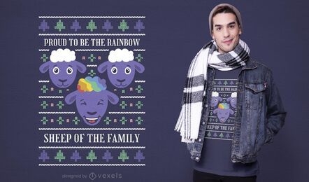 Rainbow sheep t-shirt design