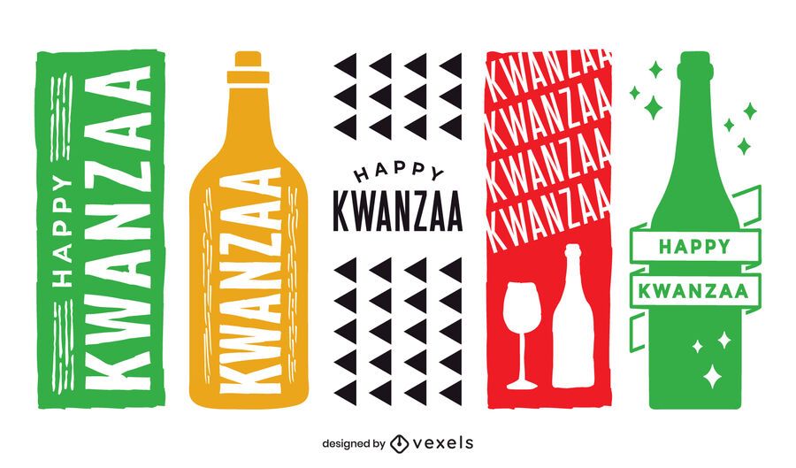 Kwanzaa wine label set Kwanzaa wine label set