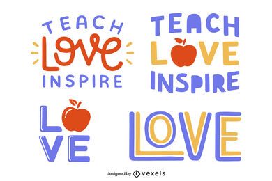 Teaching lettering set design Teaching lettering set design