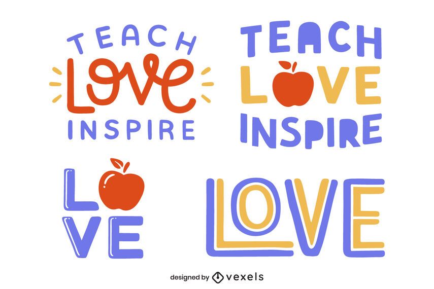 Teaching lettering set design Teaching lettering set design