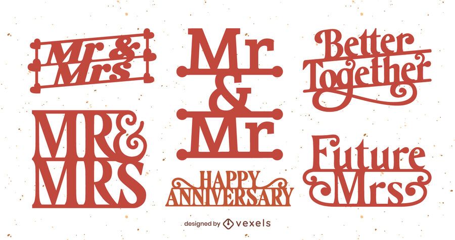 Wedding badge set design Wedding badge set design