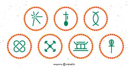 Diseño de escenografía de principios de Kwanzaa