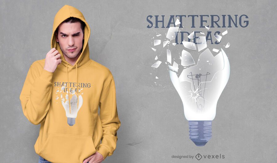 Diseño de camiseta Shattering Ideas Diseño de camiseta Shattering Ideas