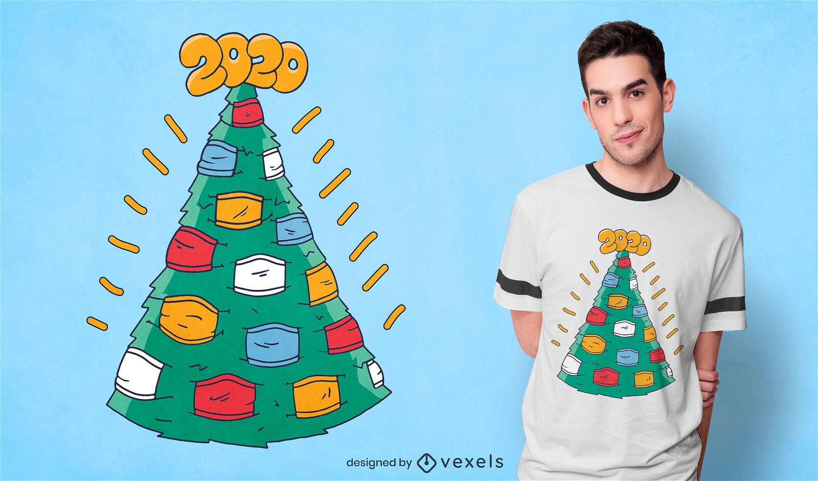 Christmasks t-shirt design