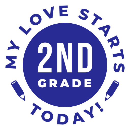 2nd grade starts today quote PNG Design