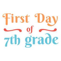 Letras de diseño de séptimo grado Diseño PNG