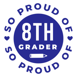 8vo grado orgulloso del diseño Diseño PNG