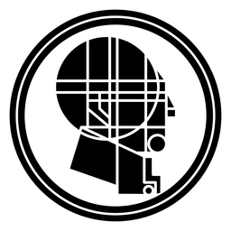 Diseño redondeado de cabeza de hombre abstracto Diseño PNG