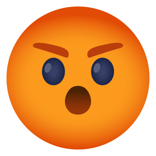 Angry emoji icon PNG Design