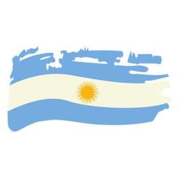 Argentina brushy flag design Transparent PNG