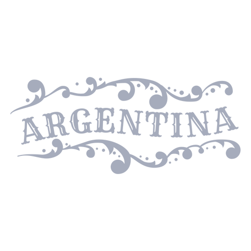 Design de ornamento de distintivo do pa?s da Argentina Desenho PNG
