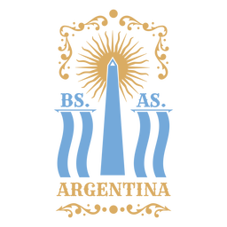 Traditionelles Abzeichen des Argentinischen Denkmals PNG-Design