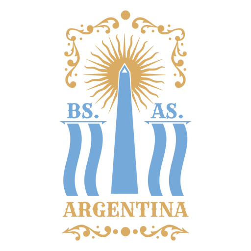 Distintivo tradicional de monumento argentino Desenho PNG