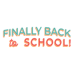 Design de letras de volta às aulas Desenho PNG