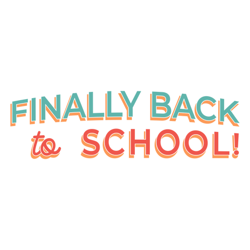 Back to school lettering design PNG Design