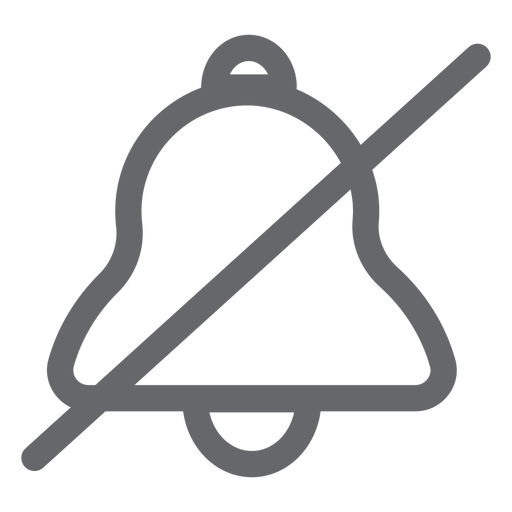 Bell off icon flat PNG Design