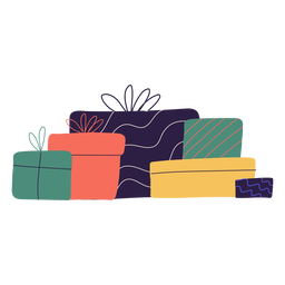 Ilustración de caja de regalos de navidad