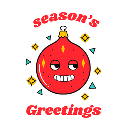 Christmas ornament funny badge PNG Design