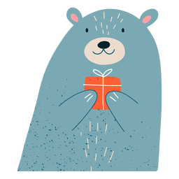 Ilustración de regalo de oso de Navidad Transparent PNG