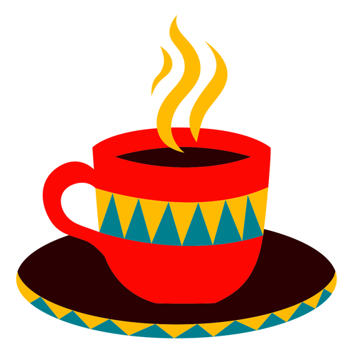 Ilustração de xícara de café fumegante Desenho PNG