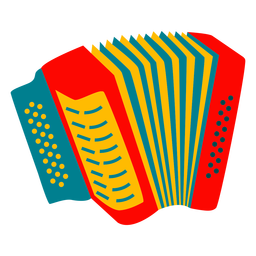 Colorful accordion instrument design Transparent PNG