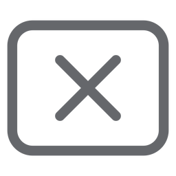 Design de ícone de retângulo cruzado Desenho PNG