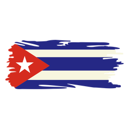 Kuba gebürstete Flagge Design PNG-Design