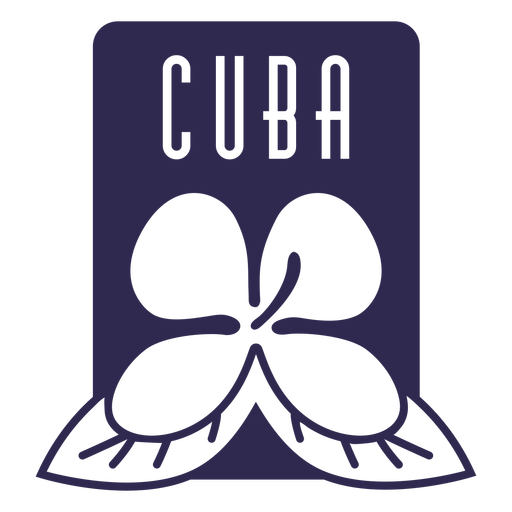 Cuba flower design PNG Design