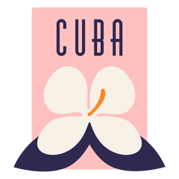 Cuba flor diseño plano Diseño PNG