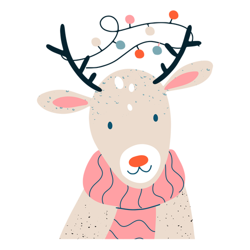 Download Cute reindeer festive illustration - Transparent PNG & SVG ...