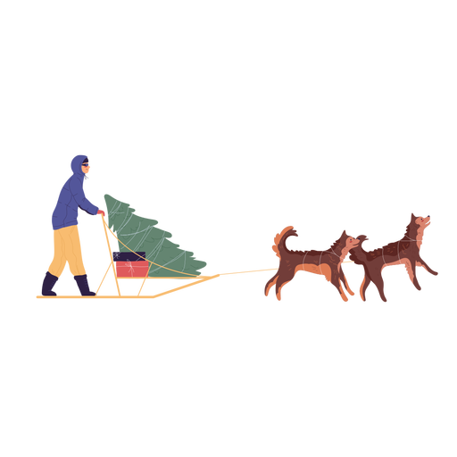 Download Dog Sled Man Character Transparent Png Svg Vector File PSD Mockup Templates