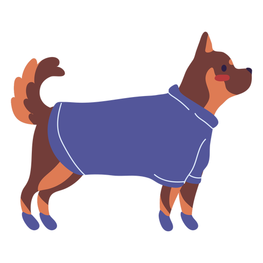 Dog clothing standing pose illustration PNG Design