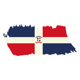 Diseño de bandera brushy de república dominicana